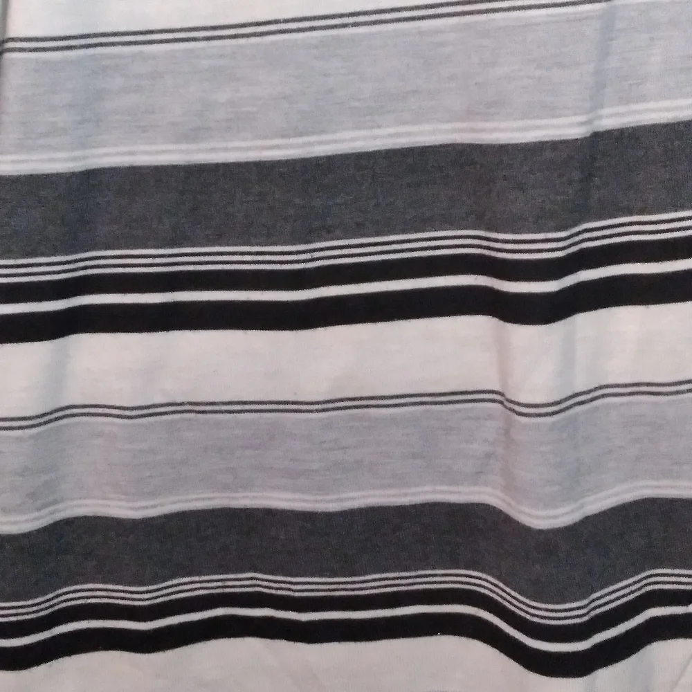 (#11) Men's Black and White Stripped Xtreme Gear Collar Shirt (Size 3XL) - Picture 5 of 12